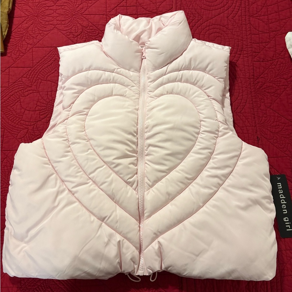 Madden Girl Light Pink Quilted Vest